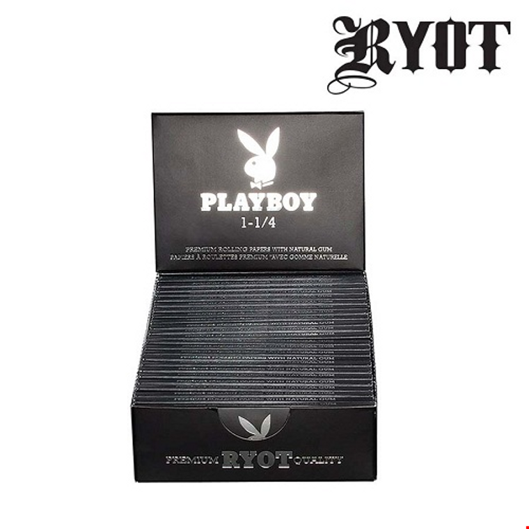 Playboy RYOT Rolling Papers Black 1 1/4