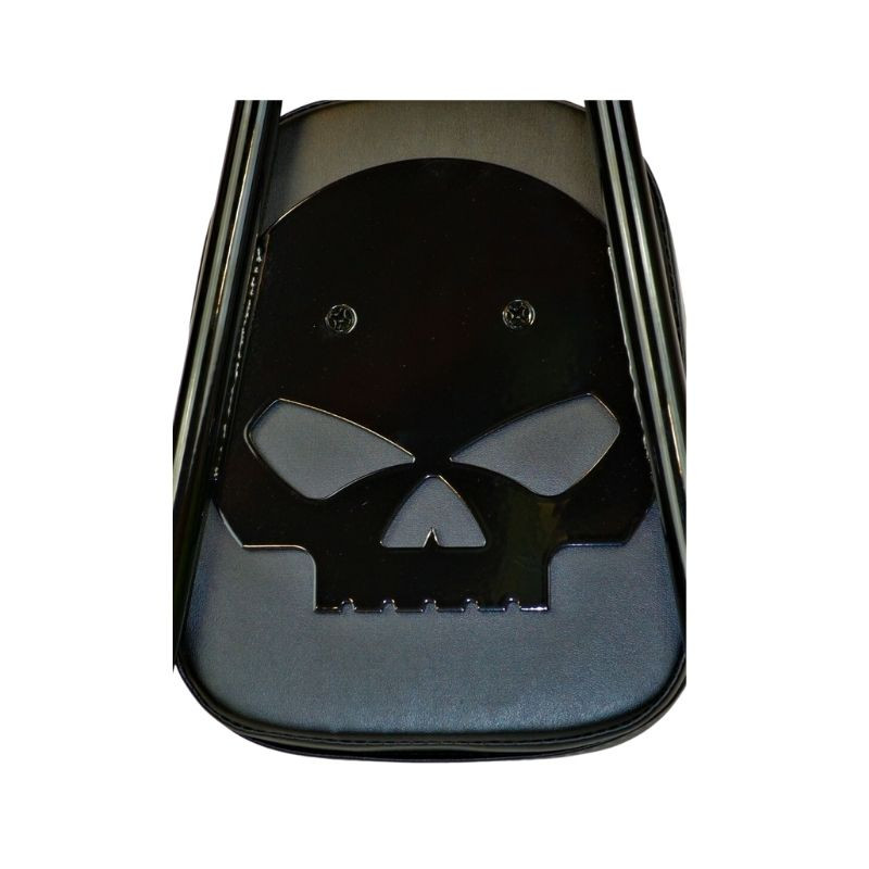 2006-2017 Softail Quick Release Skull Sissy Bar With Pad - 24" 