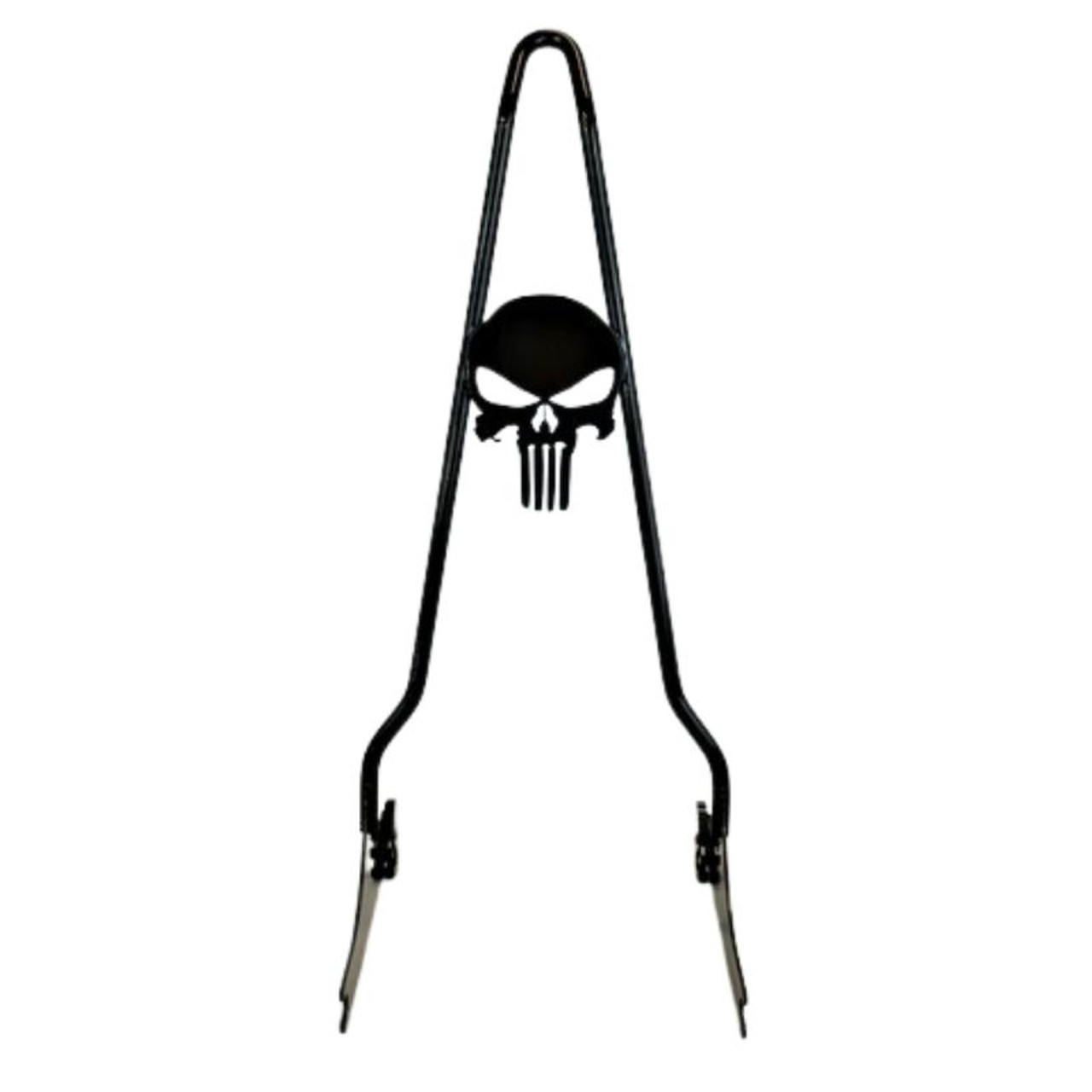  2010-2017 Wide Glide/Fat Bob Quick Release Punisher Skull Sissy Bar - 24"