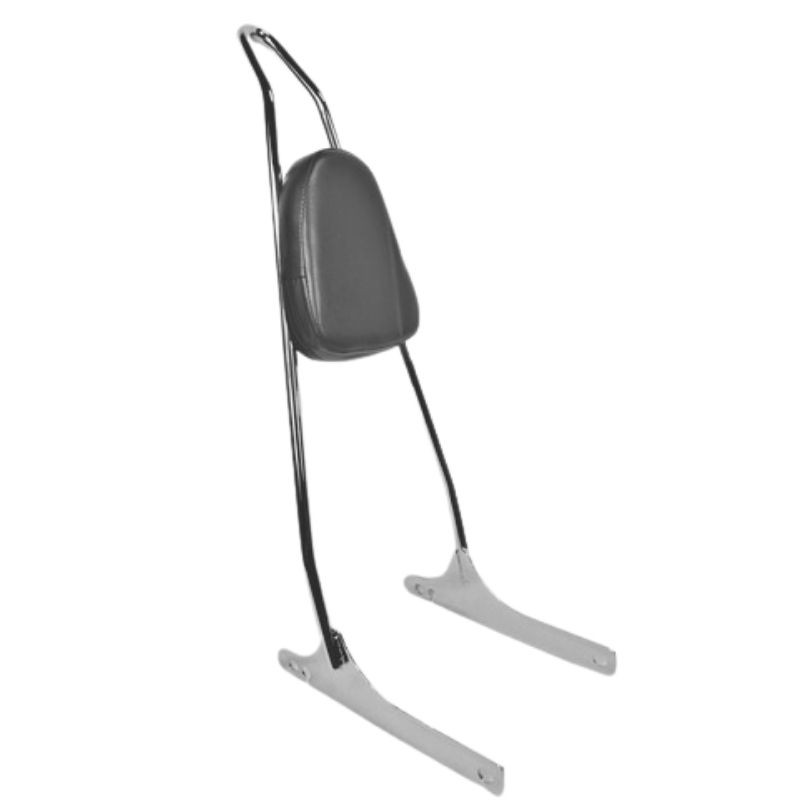 CHROME 2010-2017 Wide Glide/Fat Bob Sissy Bar With Pad - 24"