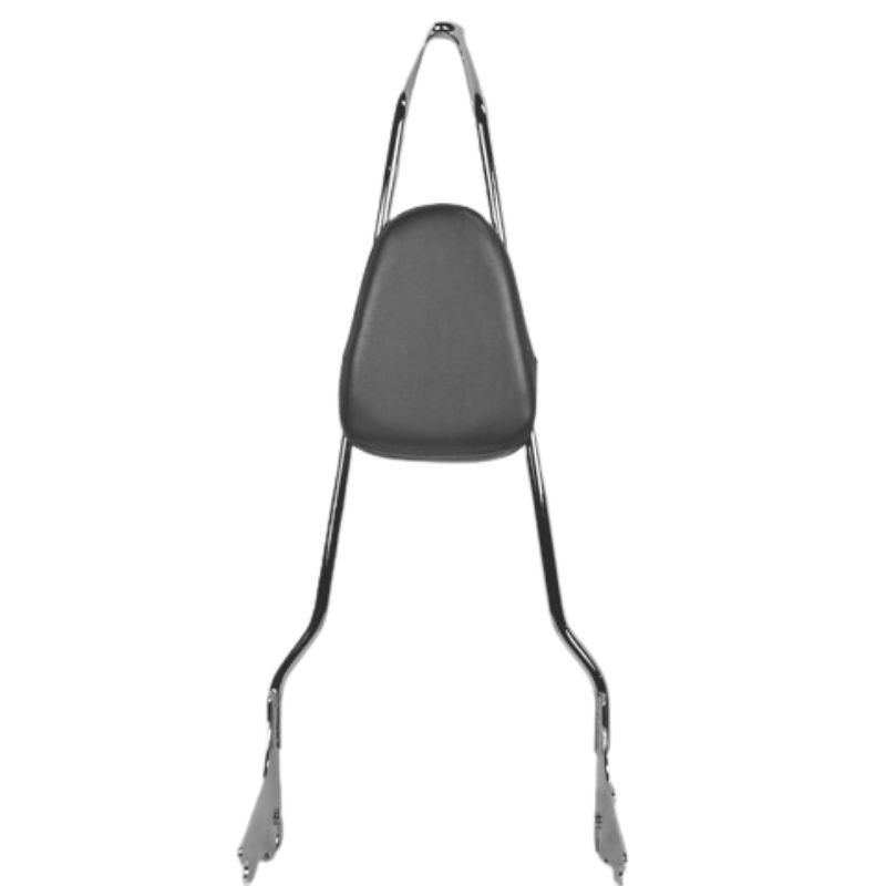 CHROME 97-08 Touring Quick Release SKULL Sissy Bar WITH PAD- 24