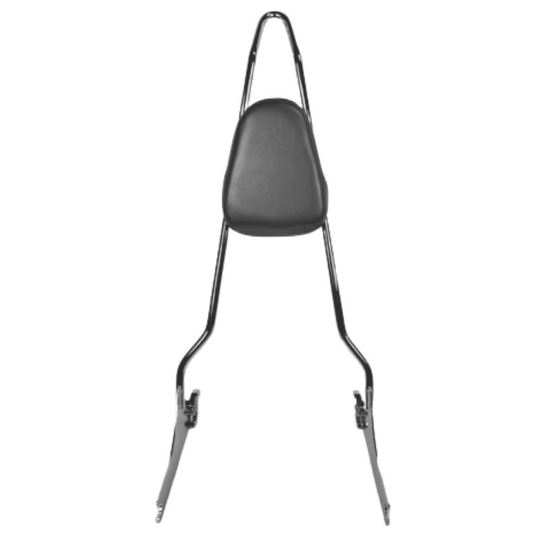 CHROME 2006-2017 Dyna Quick Release Skull Sissy Bar With Pad - 24"