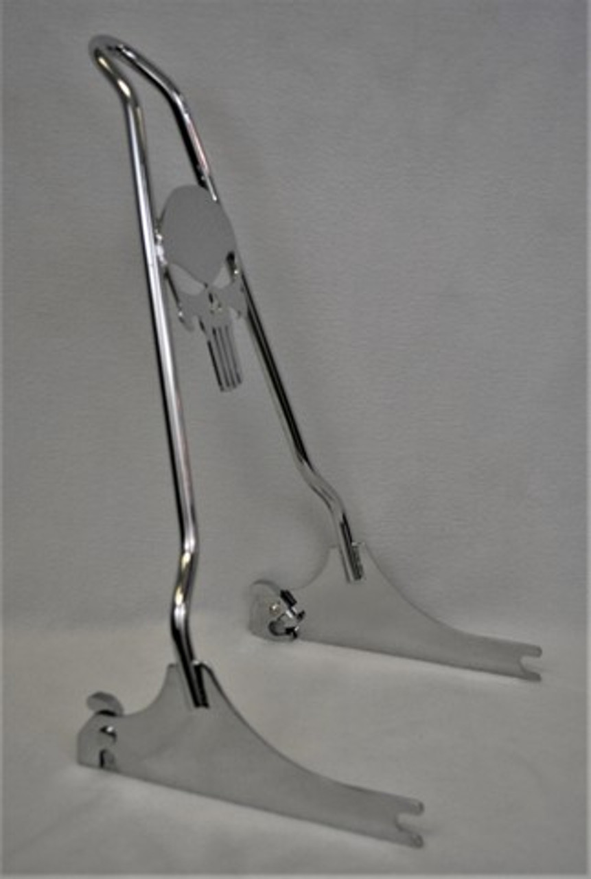 CHROME 2010-2017 Wide Glide/Fat Bob Quick Release Punisher Sissy Bar - 18"