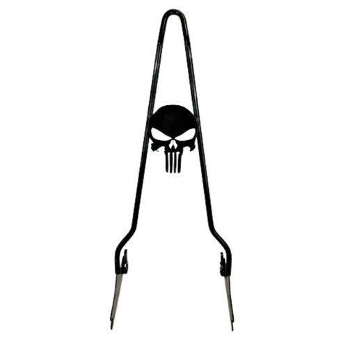2006-2017 Softail Quick Release Punisher Skull Sissy Bar - 24" 