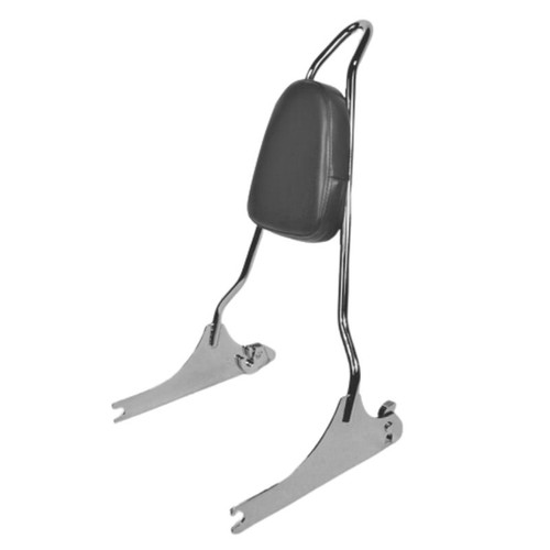 CHROME 2010-2017 Wide Glide/Fat Bob Quick Release Punisher Sissy Bar With Pad - 18"