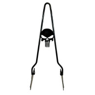 2006-2017 Softail Quick Release Punisher Skull Sissy Bar - 18" 