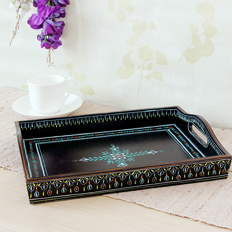 Hand Painted Tray : Black Beauty Hand Painted Tray : Black Beauty