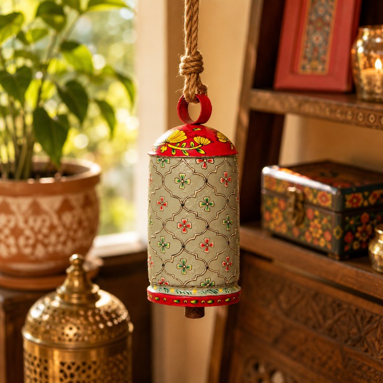 Hand Painted Cow Bell 10 Inches - Suhani