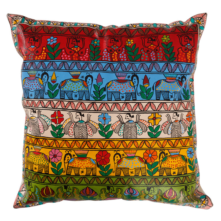 Hand Painted Cushion Cover: Celebration