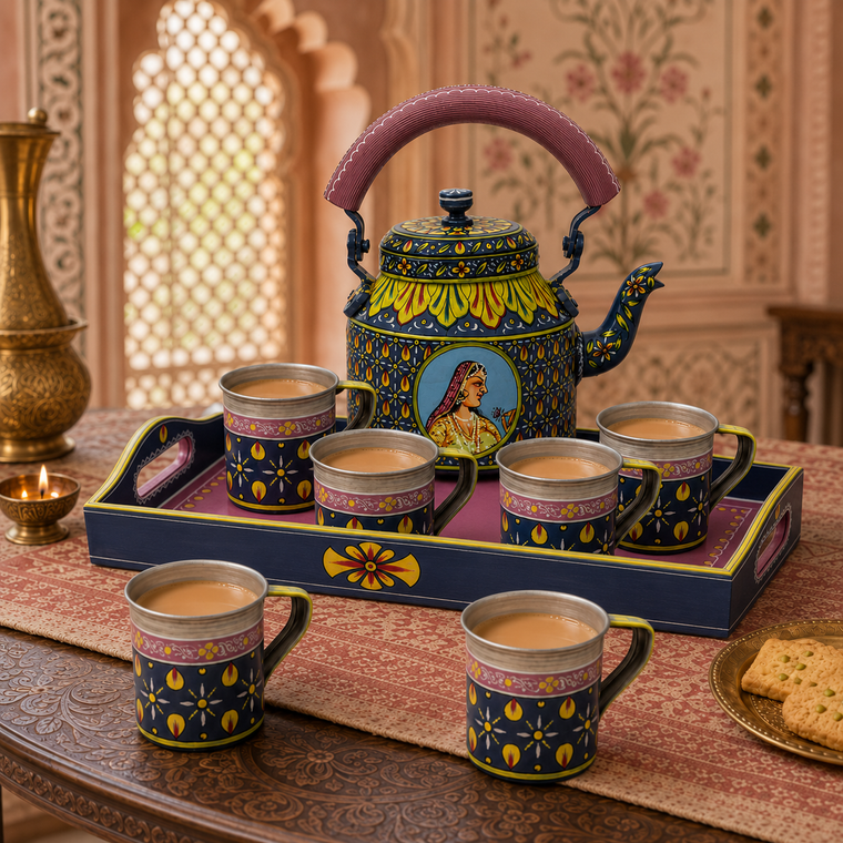 Hand Painted Tea Set : Royal-King & Queen Tea Set