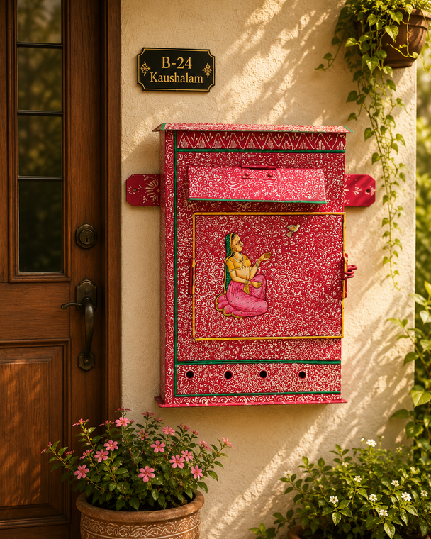 Hand Painted   Postbox