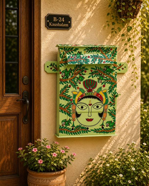 Hand Painted Postbox: The Sun