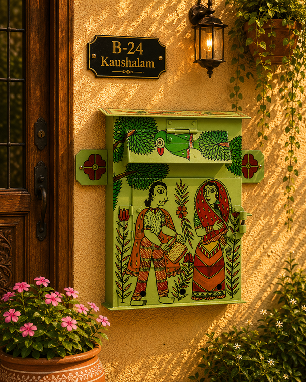 The Couple – Letters From Home
Hand Painted Folk Art Letter Box