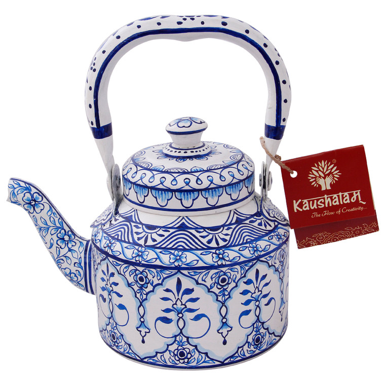 Hand Painted Tea kettle– Royal Jaipur- Blue & White