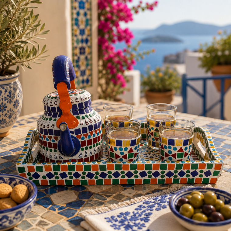 Mosaic Tea set: Multi