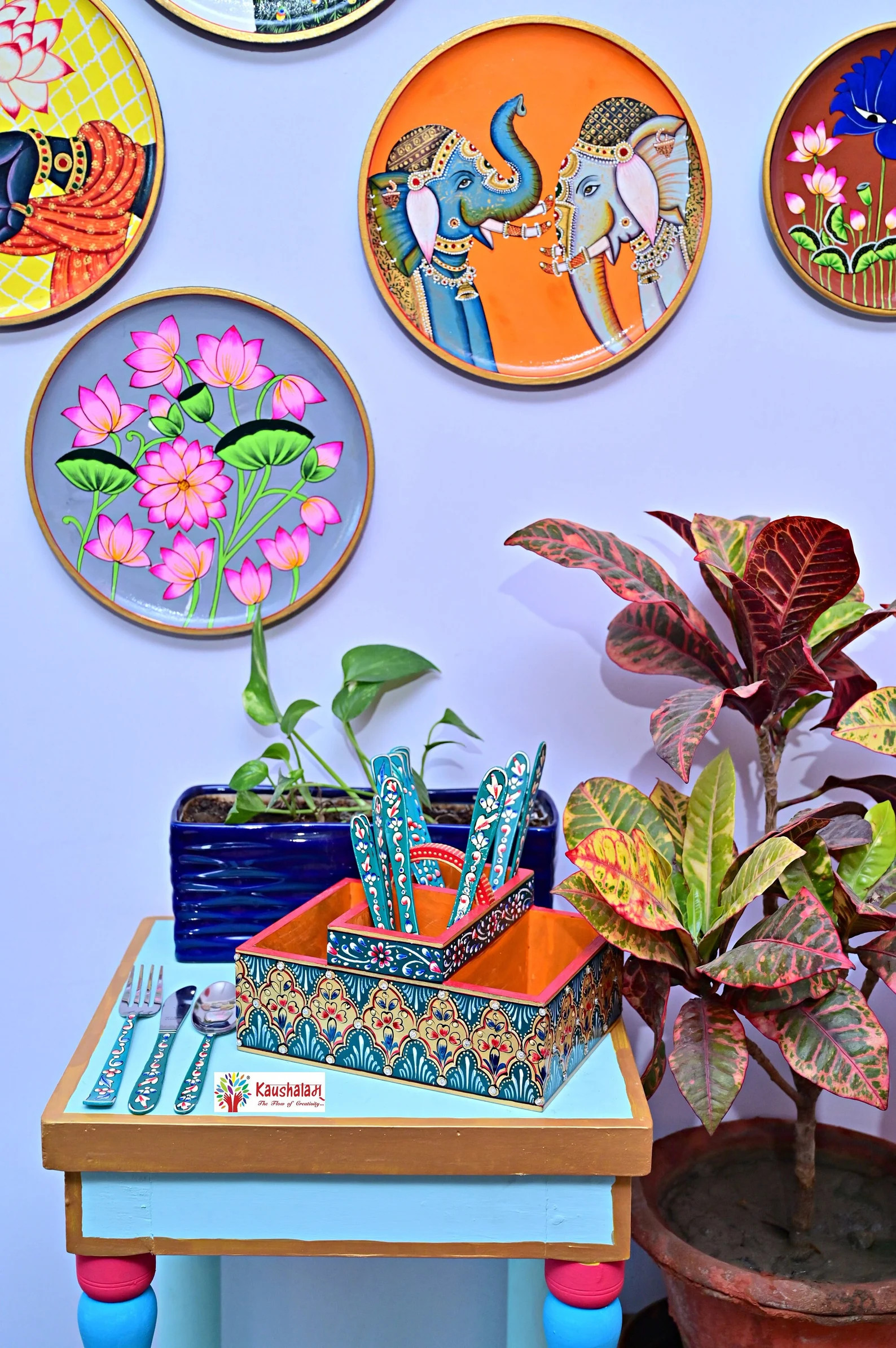 Cutlery Stand : Blue