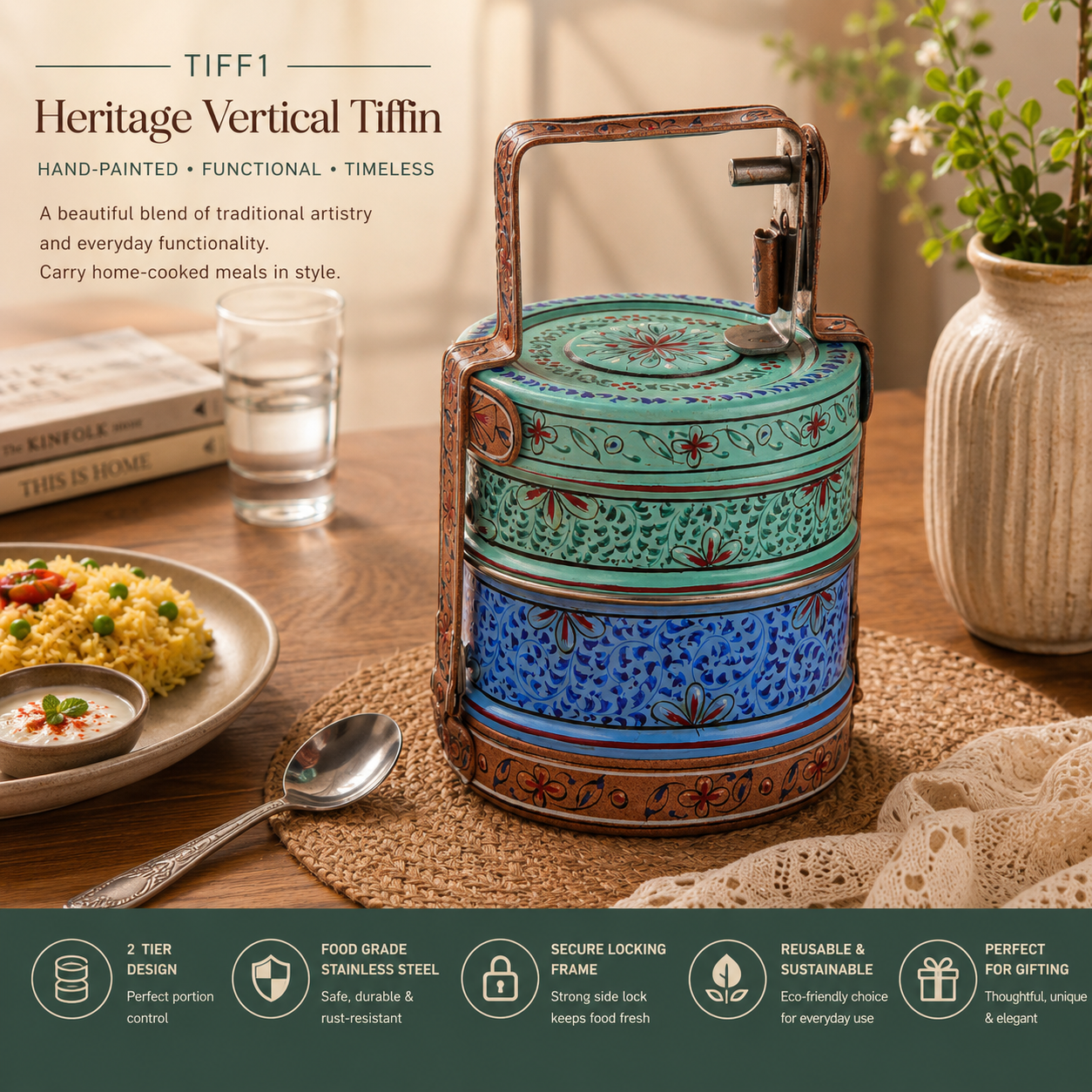 NIRANTAR – Heritage Vertical Tiffin