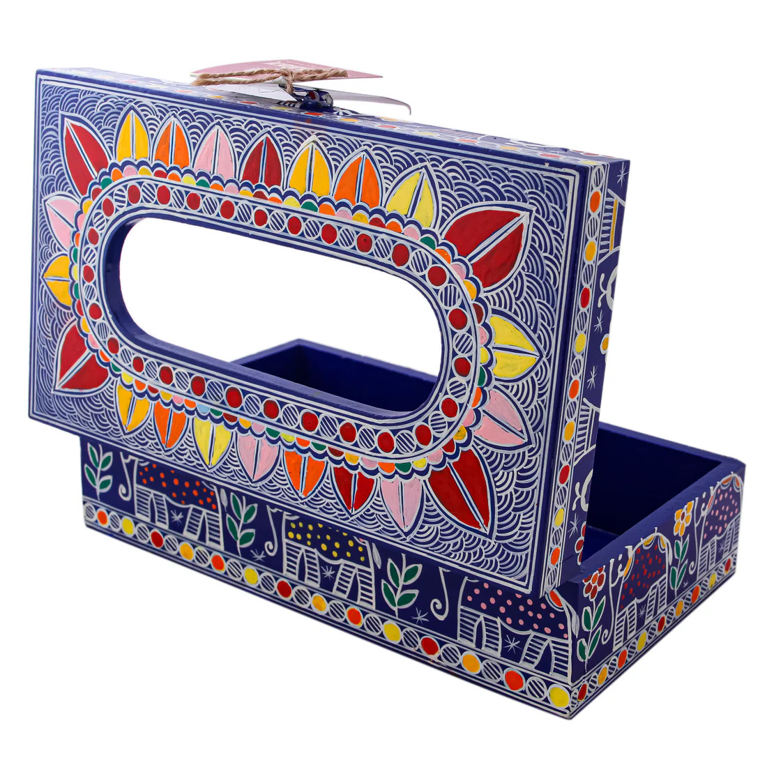 Hand Painted Wooden Tissue Box : Wabi-Sabi