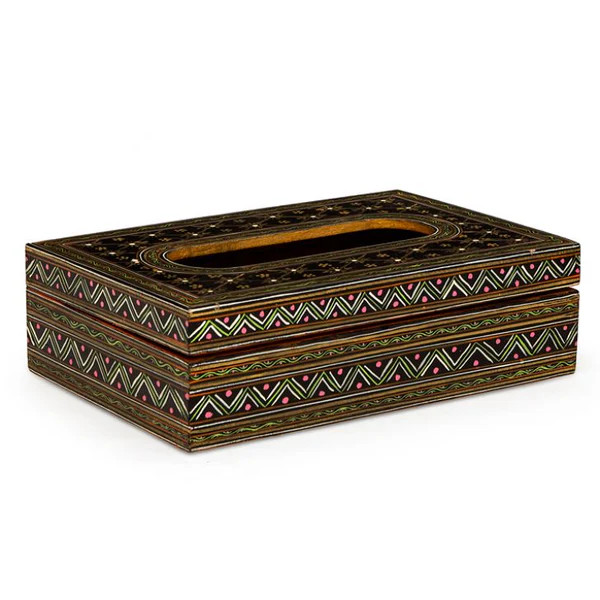Hand Painted wooden Tissue Box