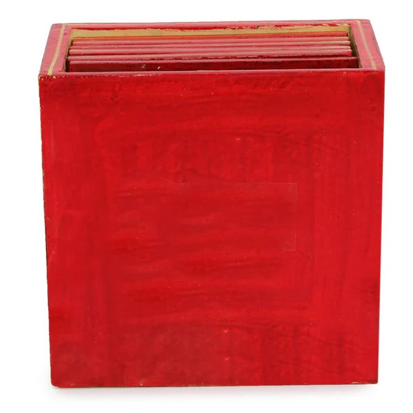 hand Painted Coasters - Elegant White, Mughal Art