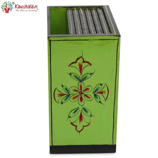 Hand Painted Coasters -Lime Green , Mughal Art