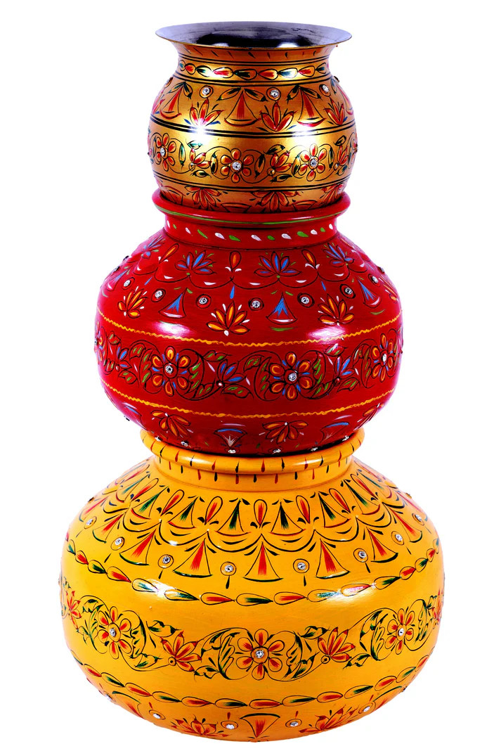 Traditional Indian Kalash Set of 3 pieces : Wedding Kalash Traditional Indian Kalash Set of 3 pieces : Wedding Kalash