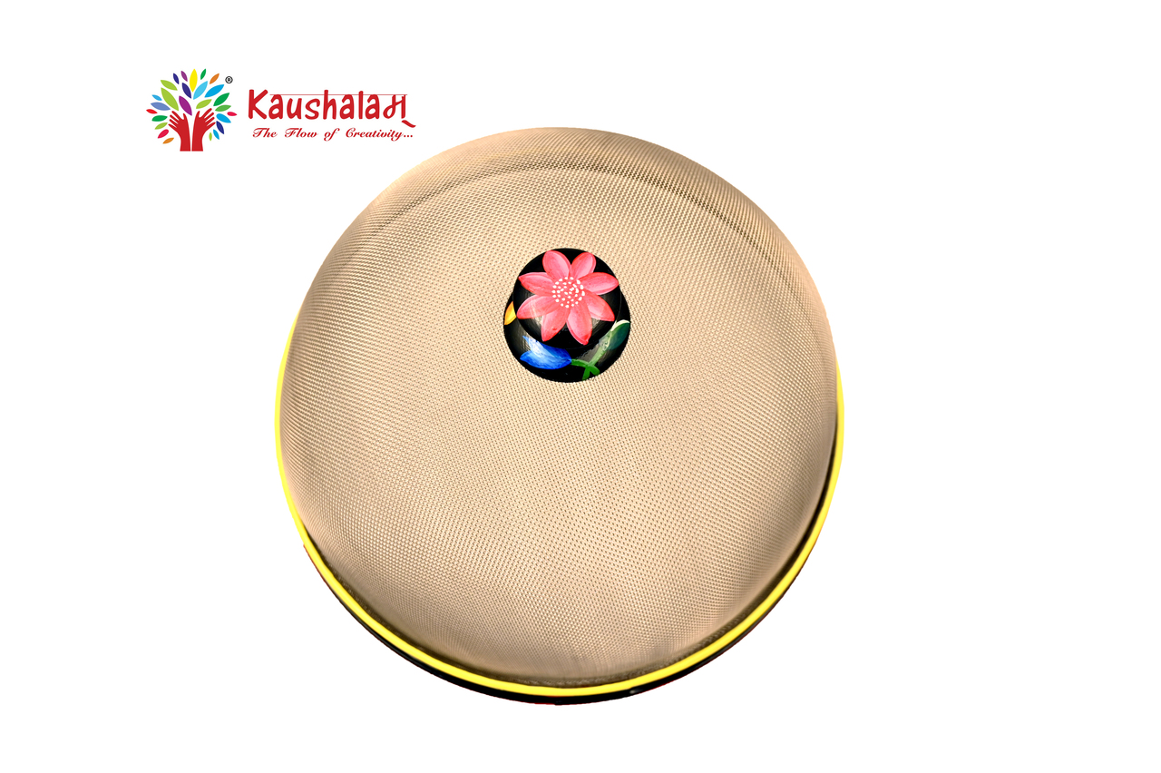 Hand painted Floral Dome food cover & Tray Set