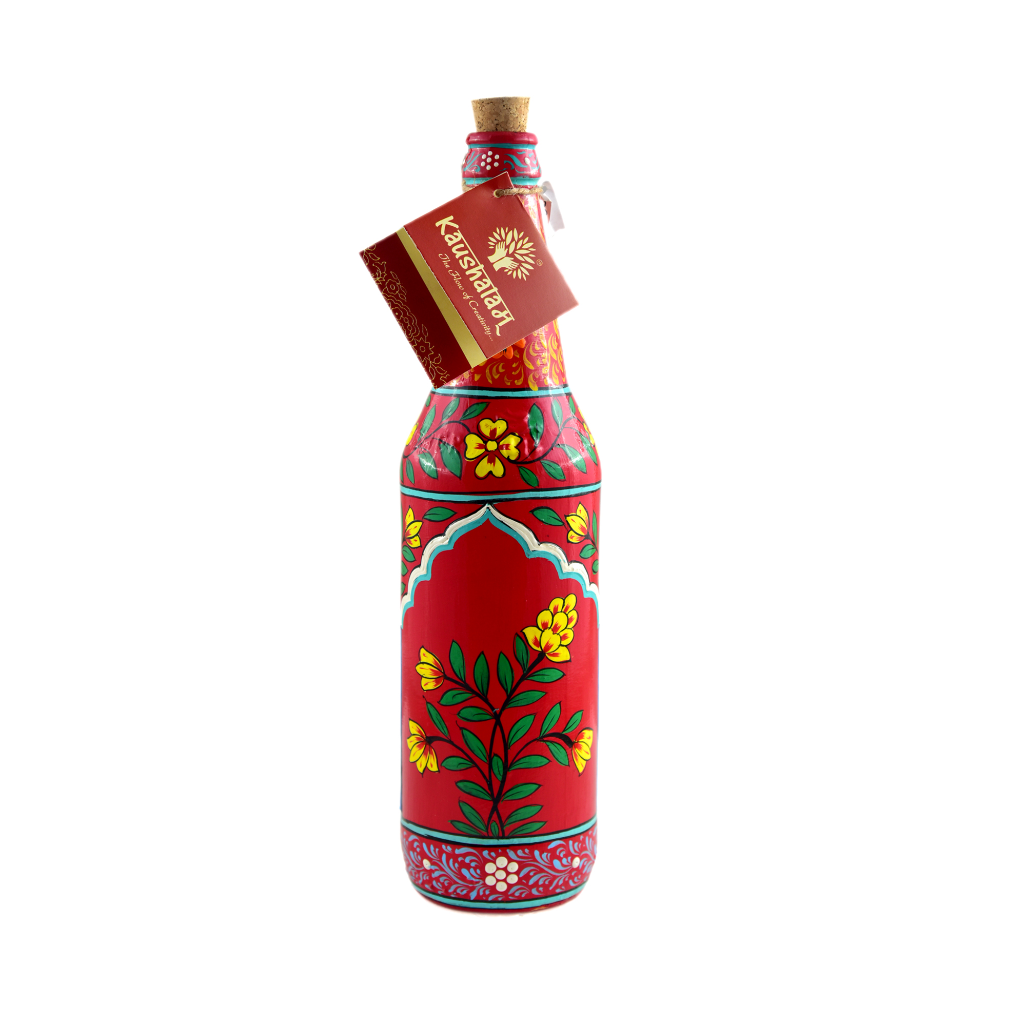 Hand Painted Bottle : Bar Decor
