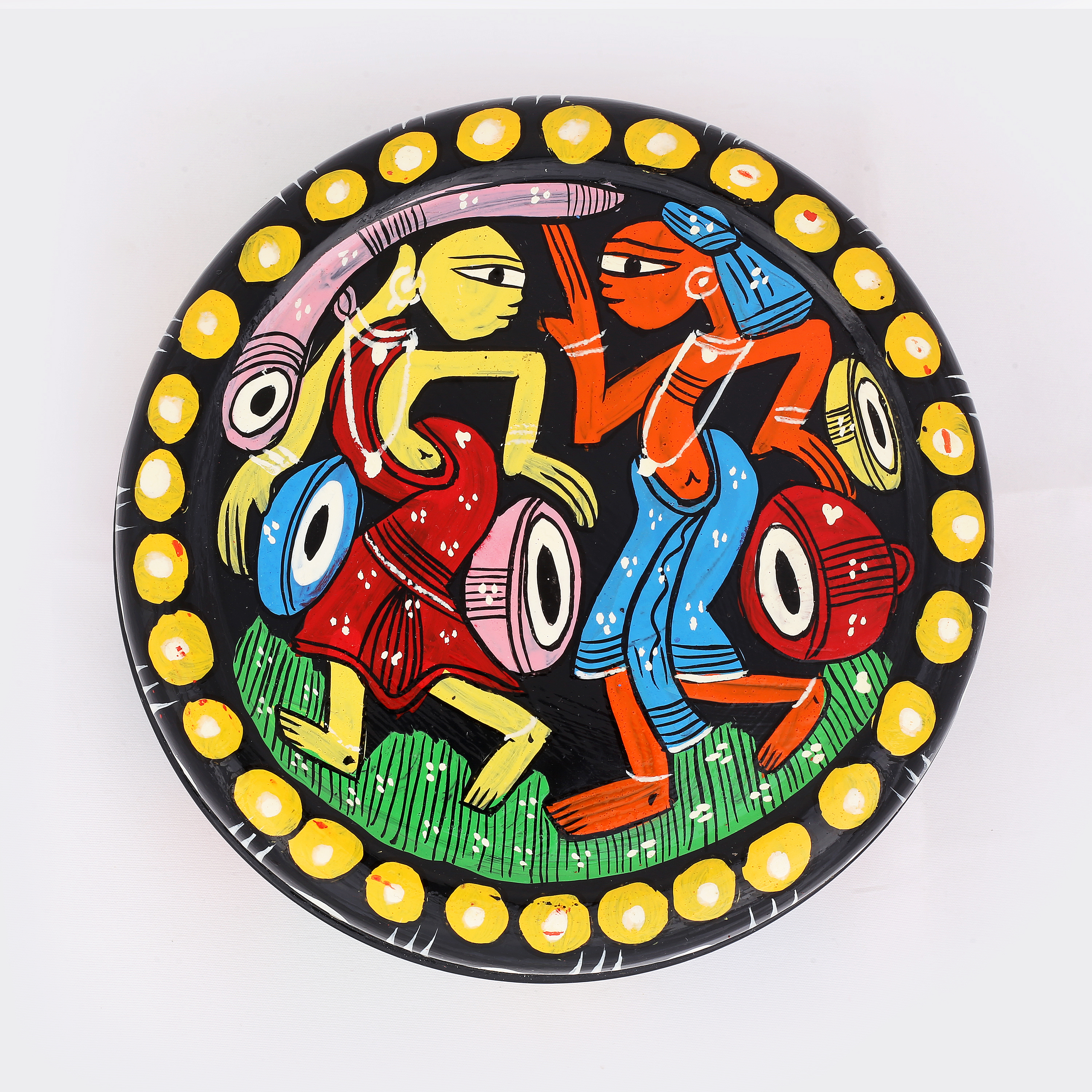 Hand-Painted Indian Spice Box | Pattachitra Tribal DanceTribal