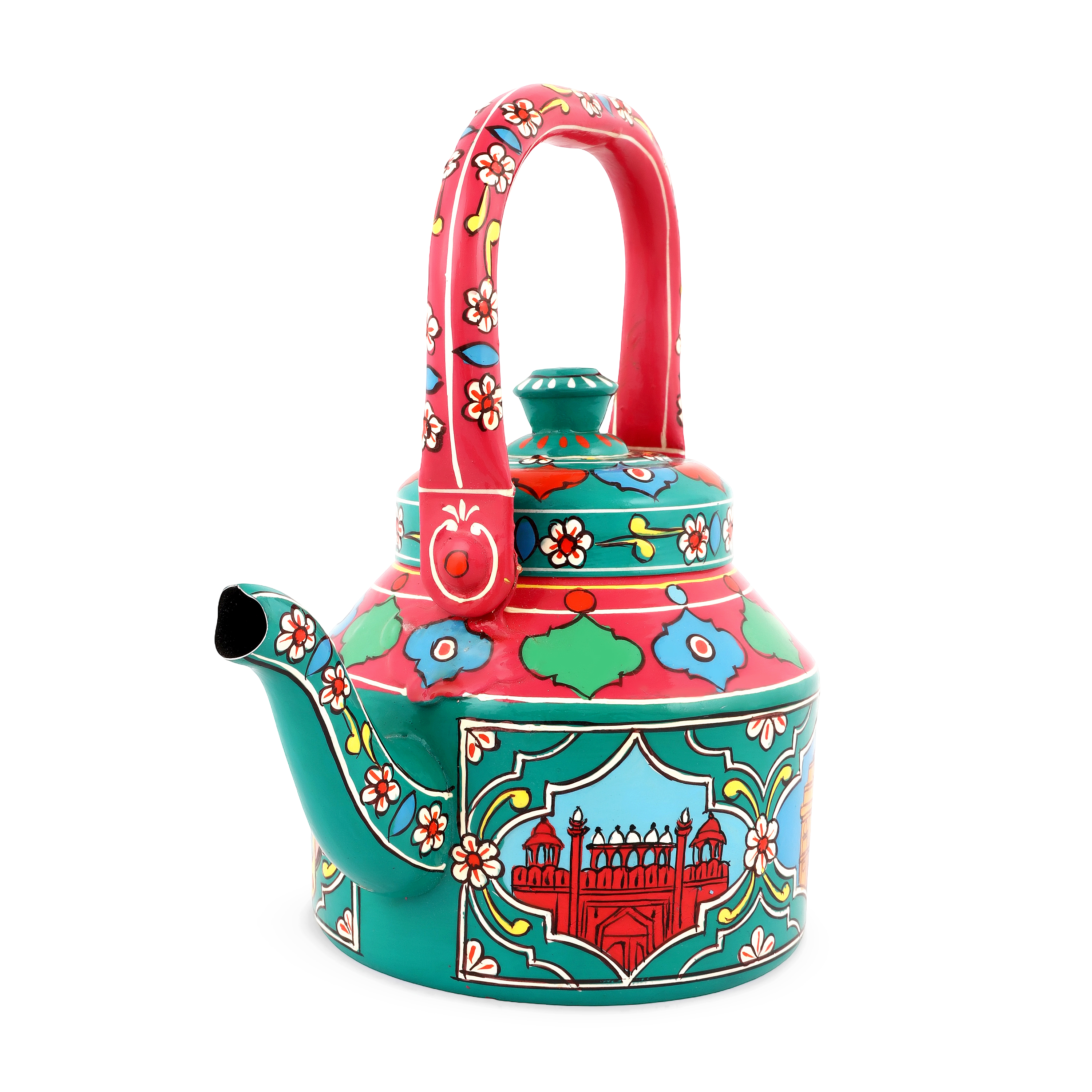Hand Painted Tea Kettle: Embroidery Craft Delhi: Desh Ka Garv Collection