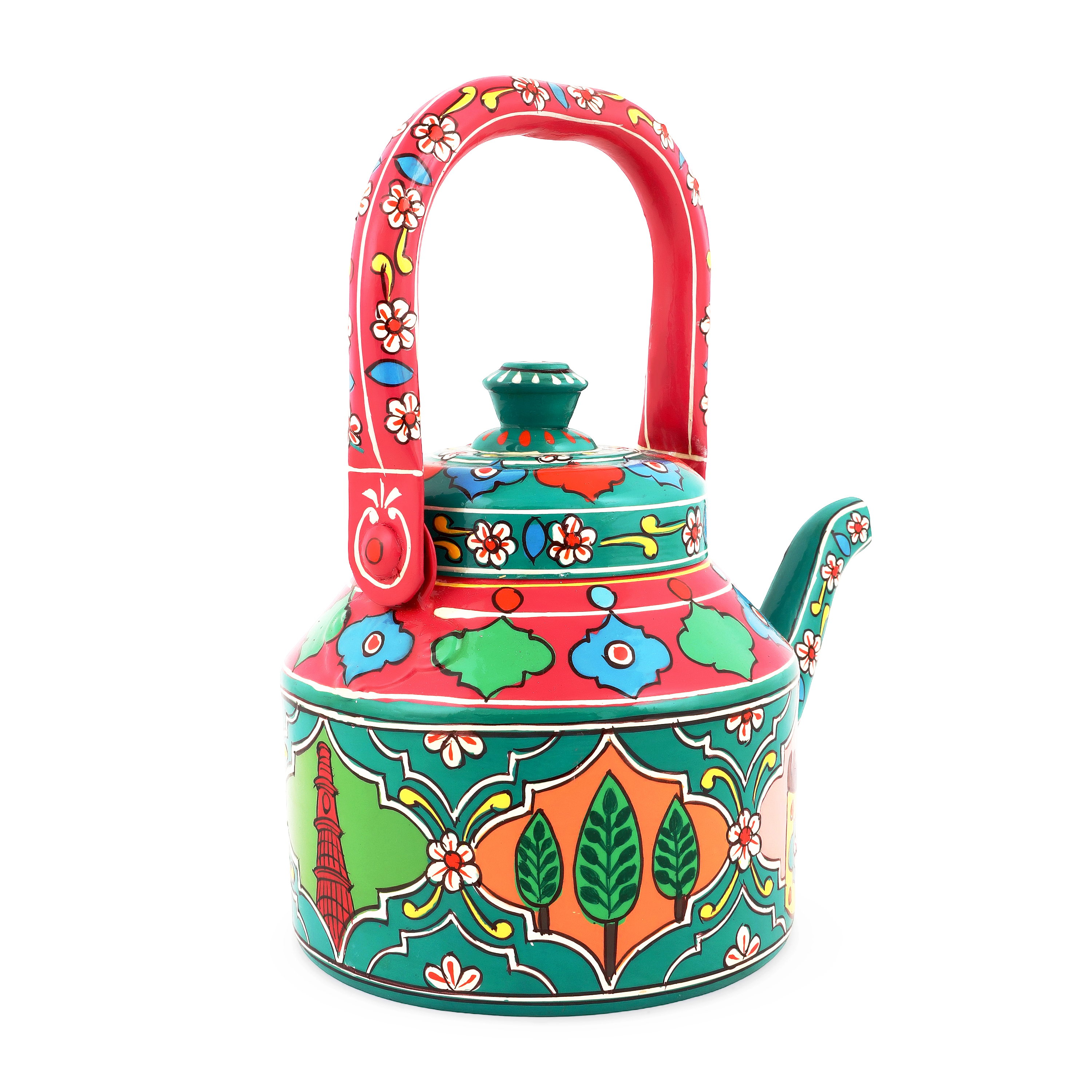 Hand Painted Tea Kettle: Embroidery Craft Delhi: Desh Ka Garv Collection