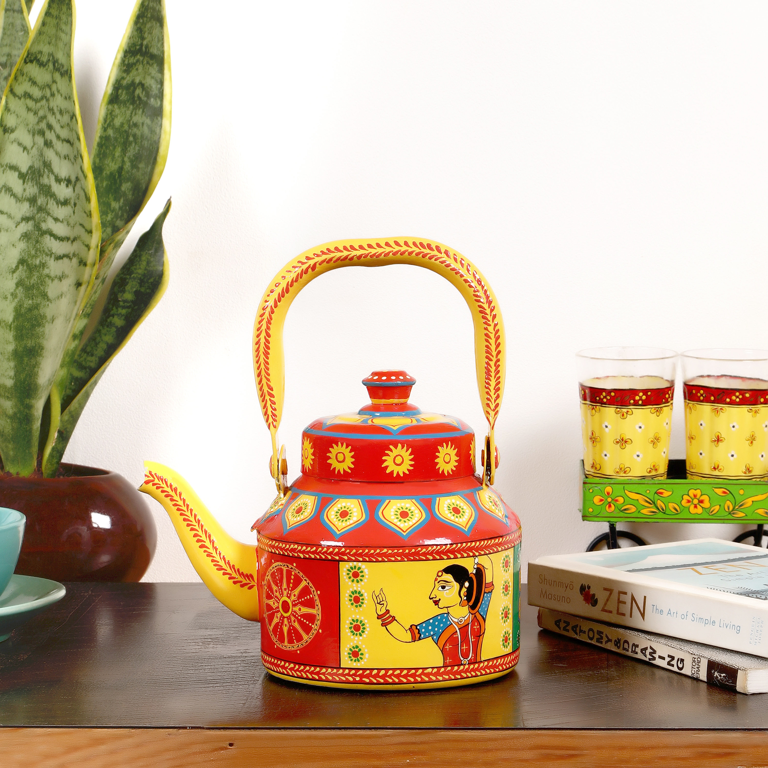 Hand-Painted Tea Kettle – Pattachitra, Odisha - Desh Ka Garv Collection Hand-Painted Tea Kettle – Pattachitra, Odisha - Desh Ka Garv Collection