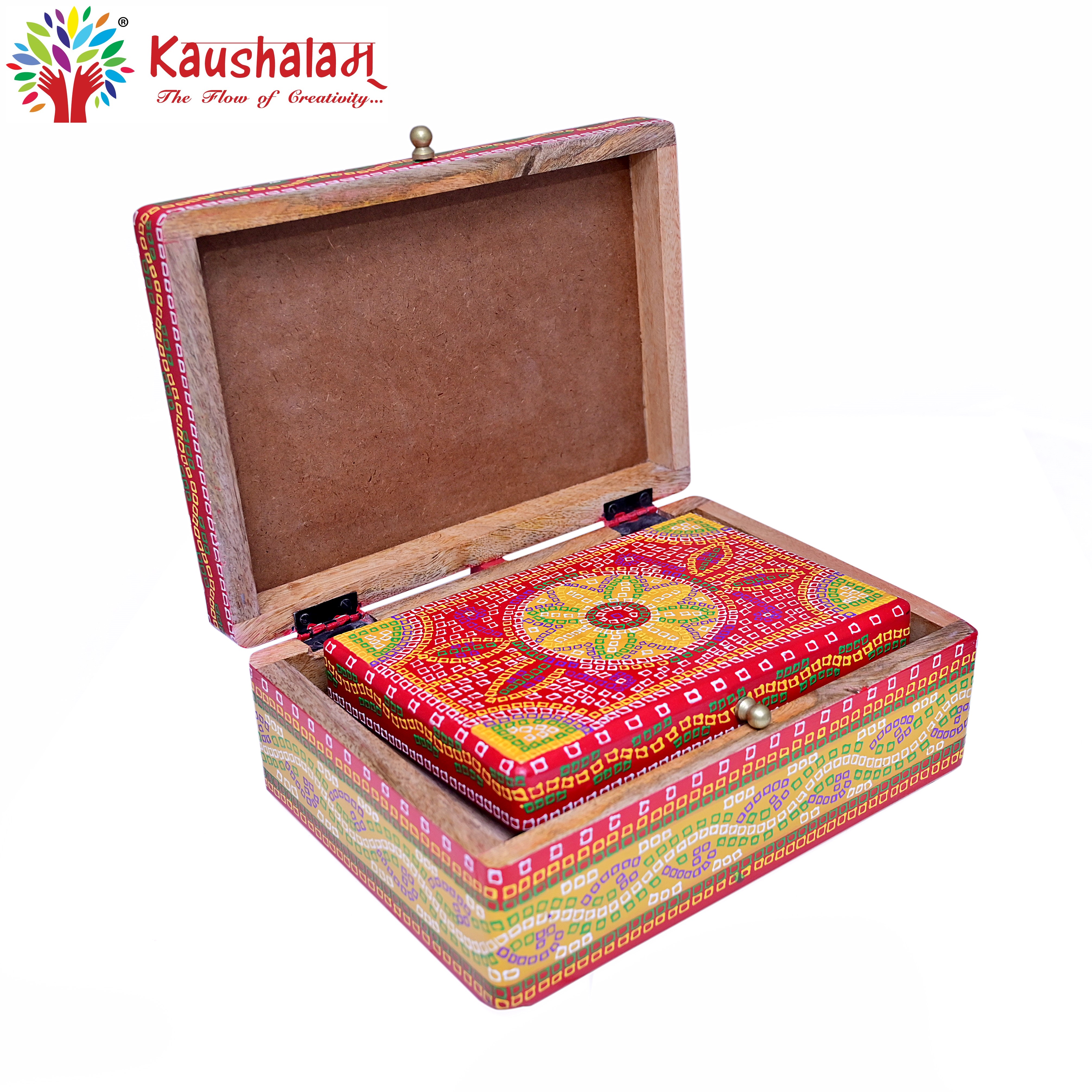 Hand Painted Boxes Set of Two: Keep Sake Boxs
