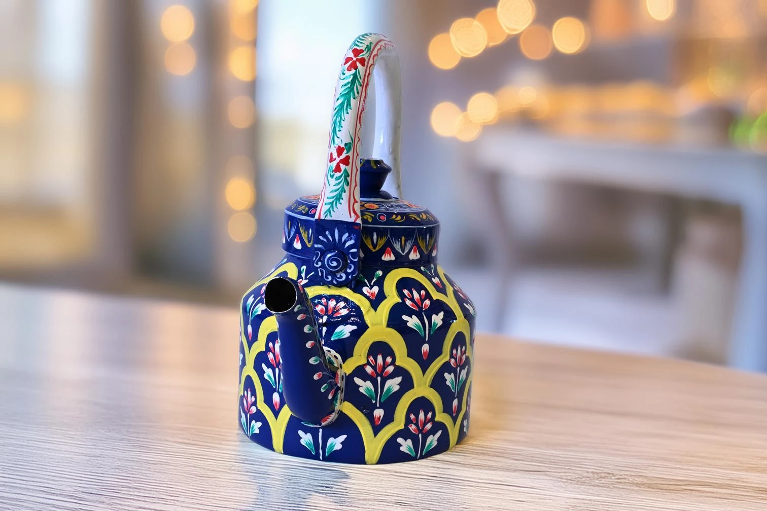 Jashn – Arabic Coffee Dallah Set with Tea Cart & 6 Glasses