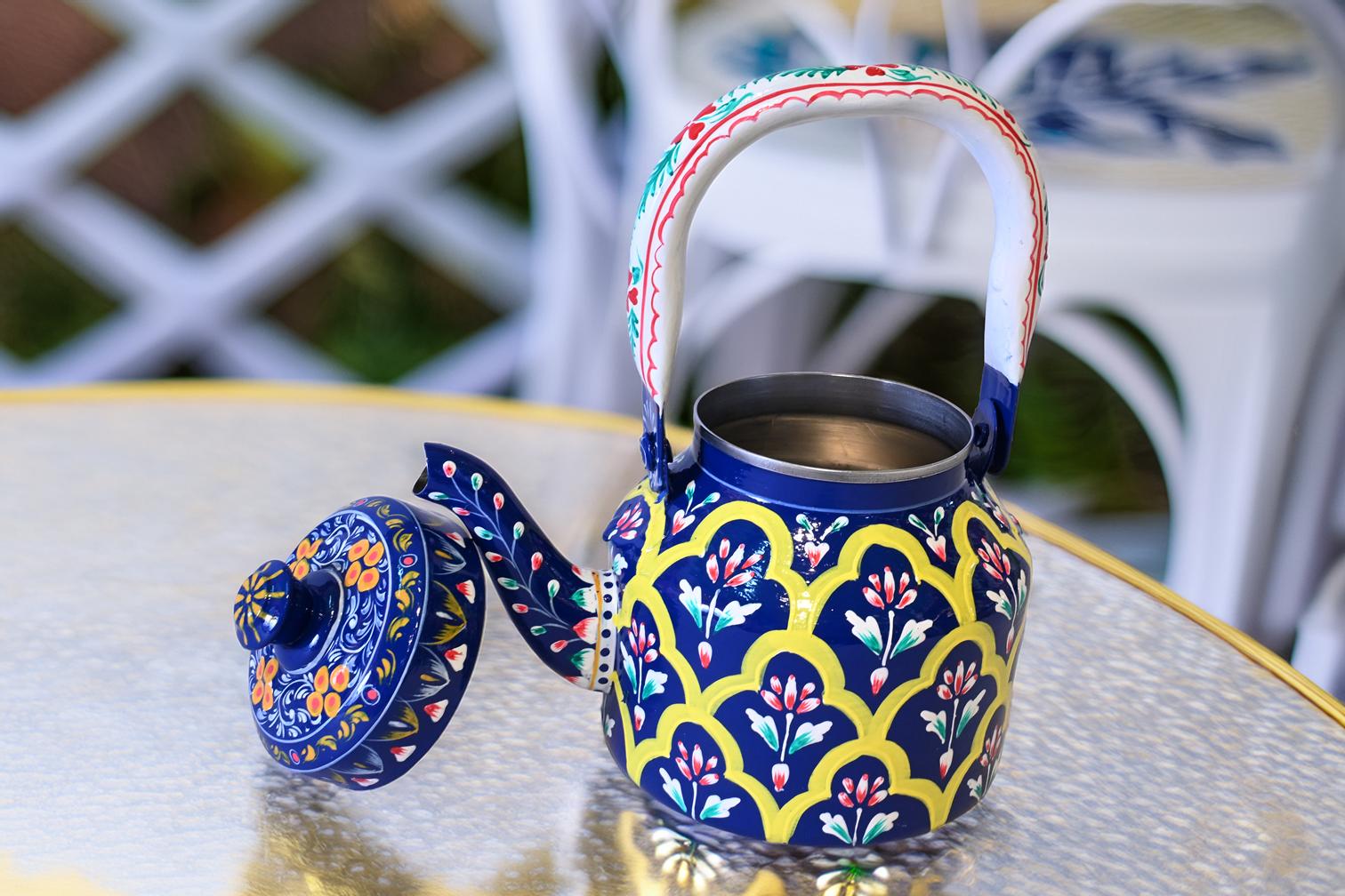 Hand painted tea kettle