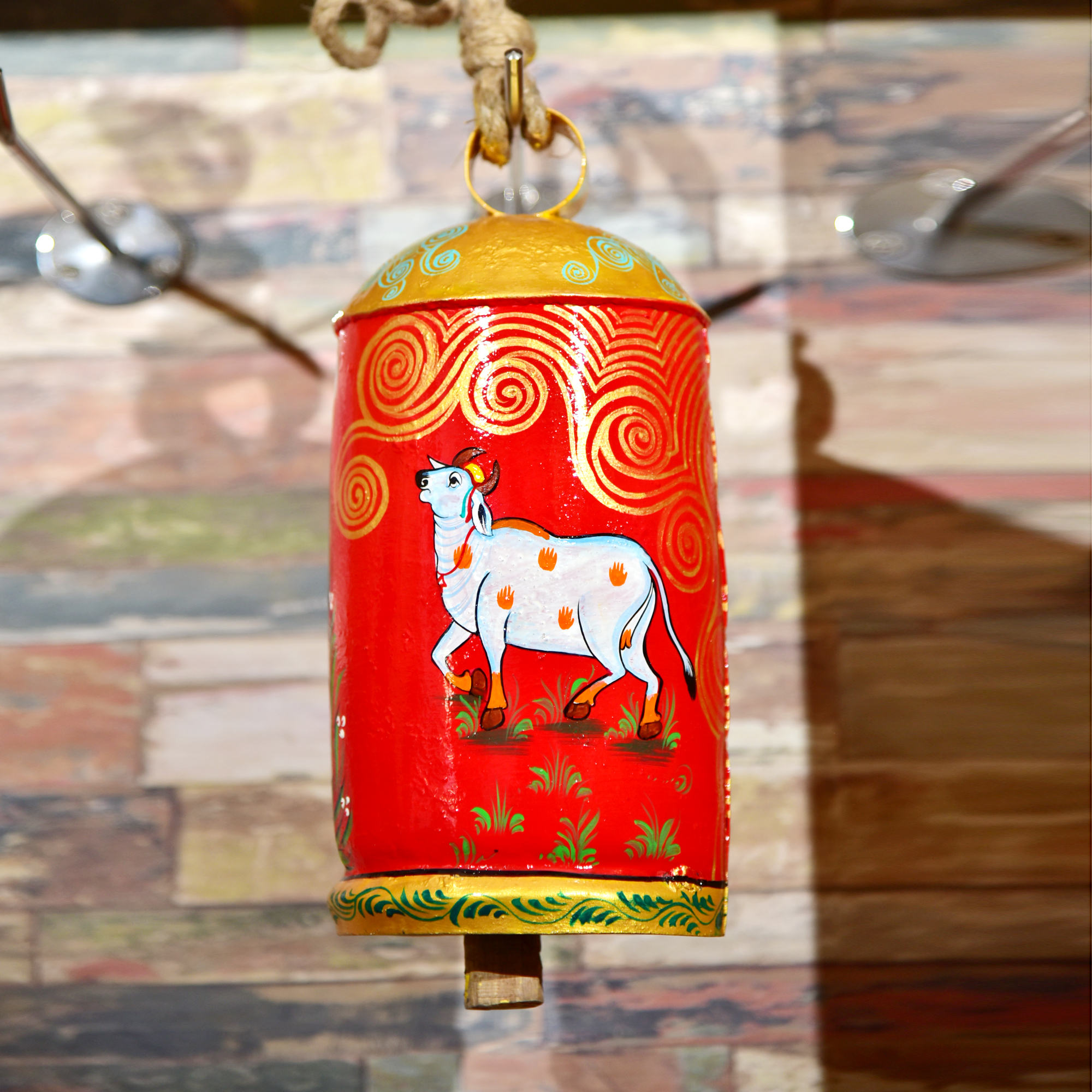 Hand Painted Cow Bell 10 Inches - Holy Cow