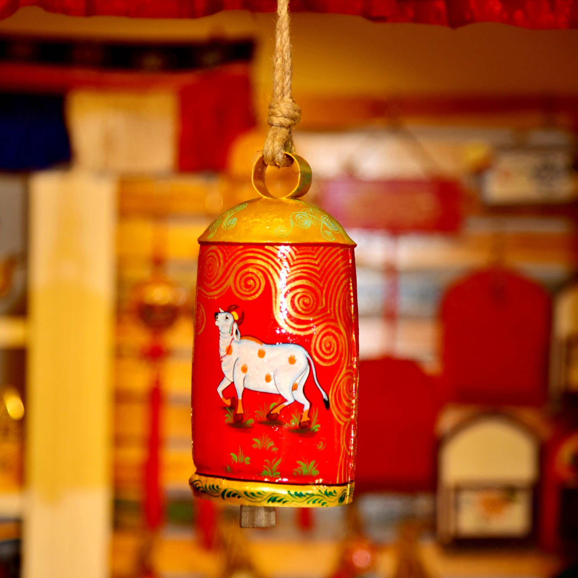 Hand Painted Cow Bell 10 Inches - Holy Cow Hand Painted Cow Bell 10 Inches - Holy Cow