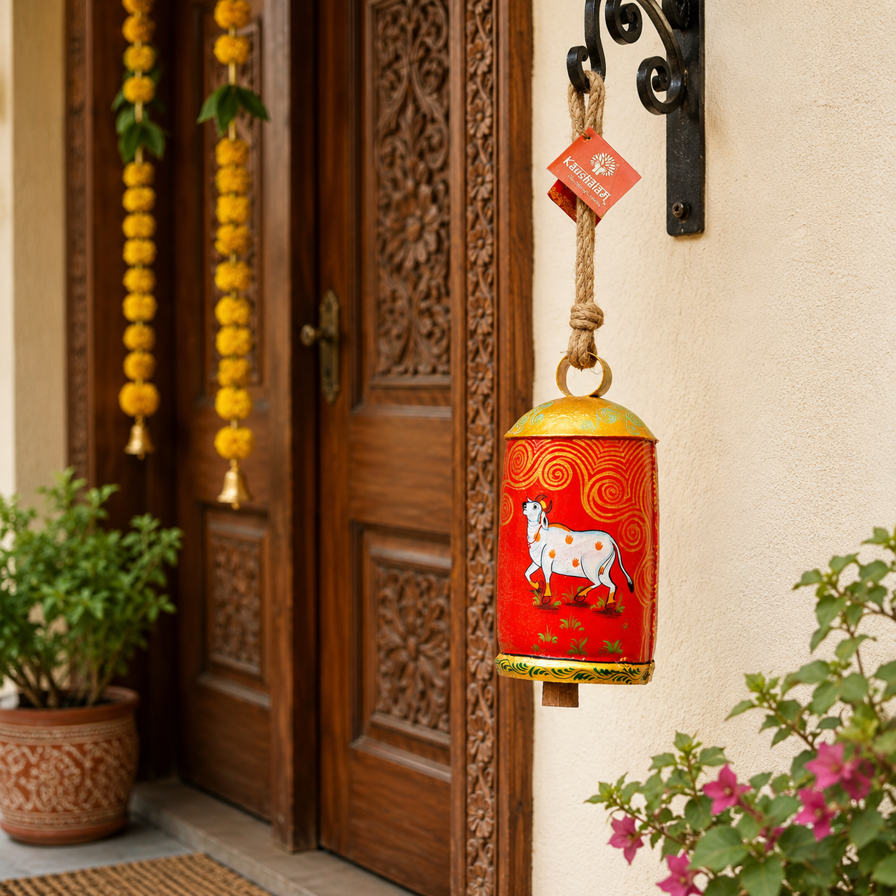 Hand Painted Cow Bell 10 Inches - Holy Cow