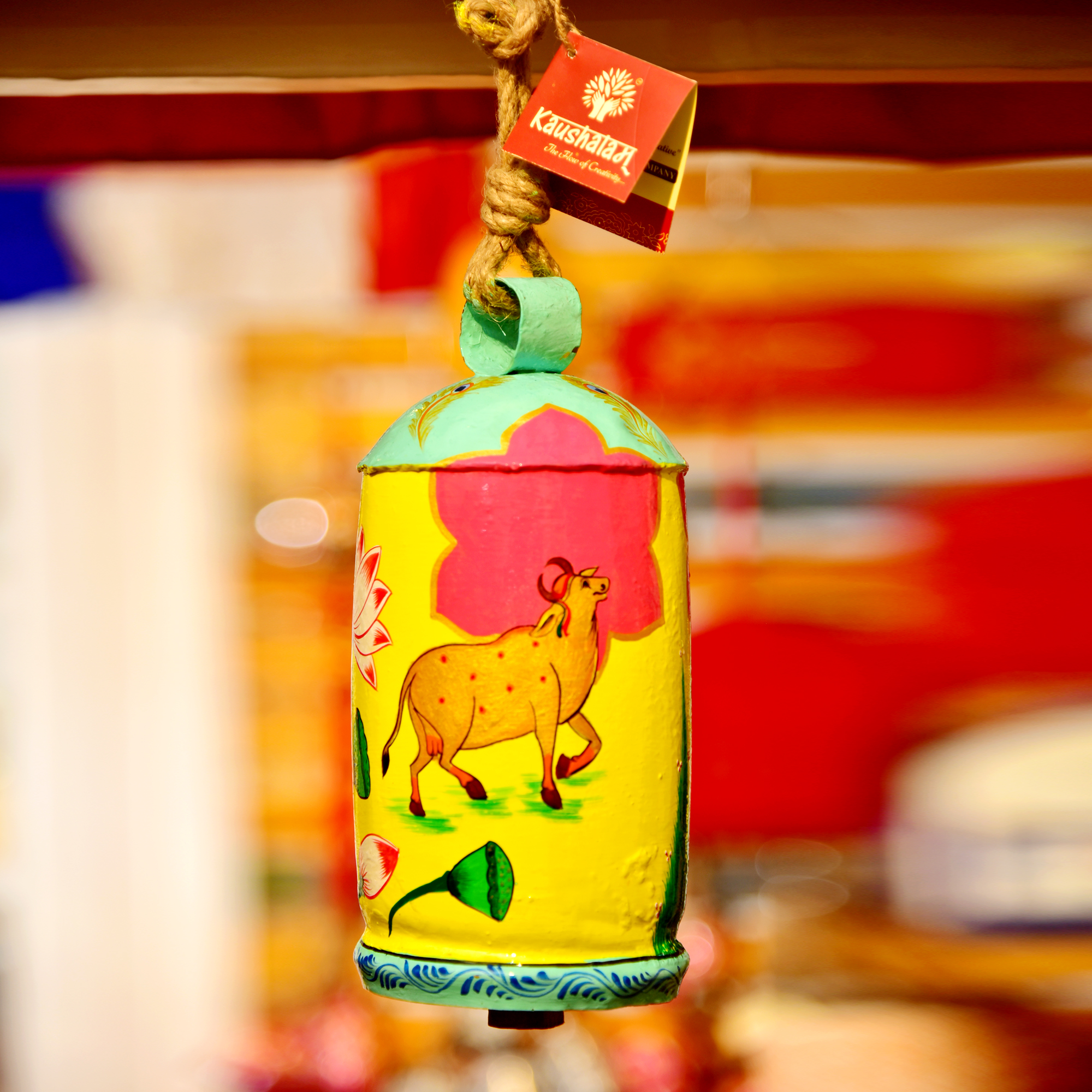 Hand Painted Cow Bell 10 Inches - Paradise