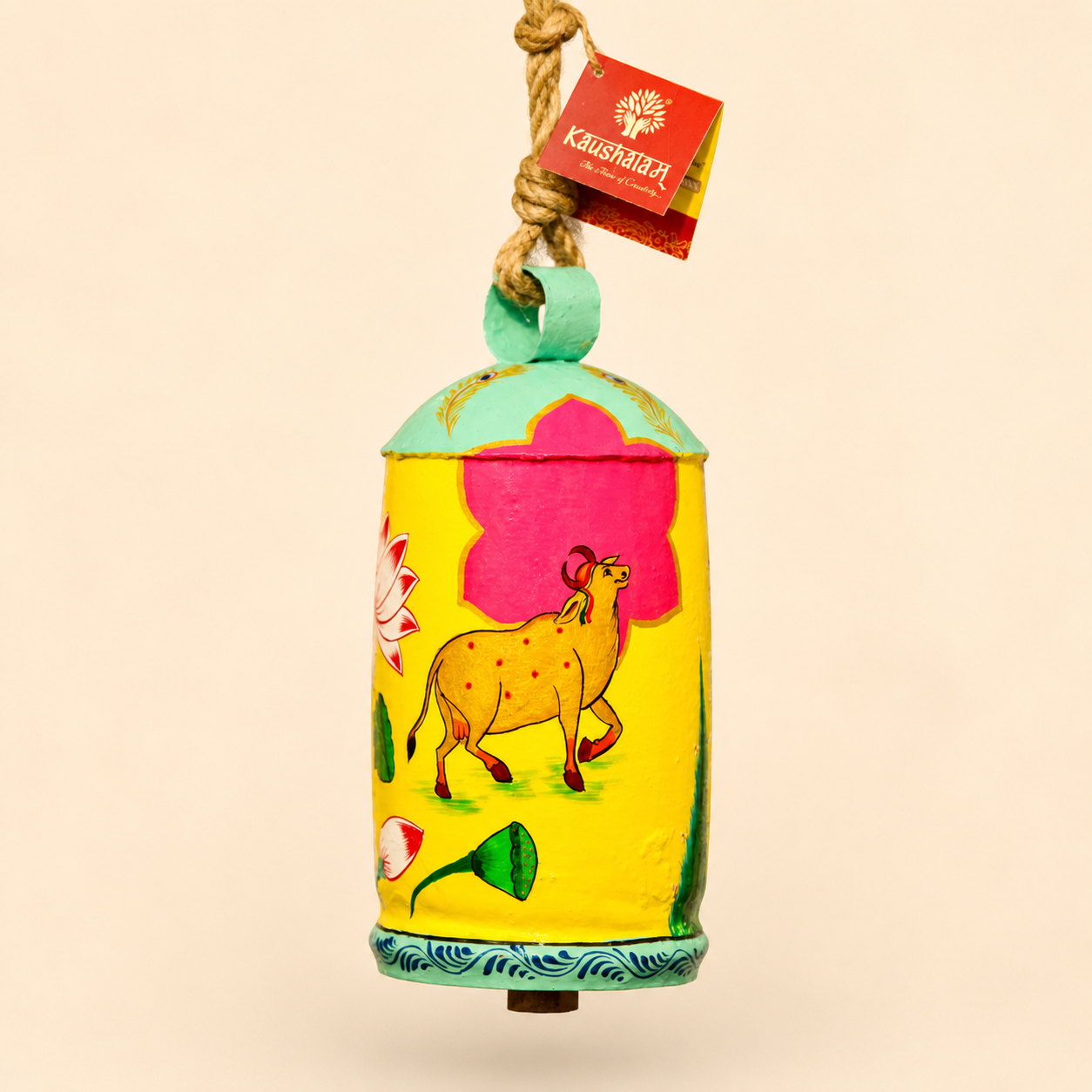 Hand Painted Cow Bell 10 Inches - Paradise