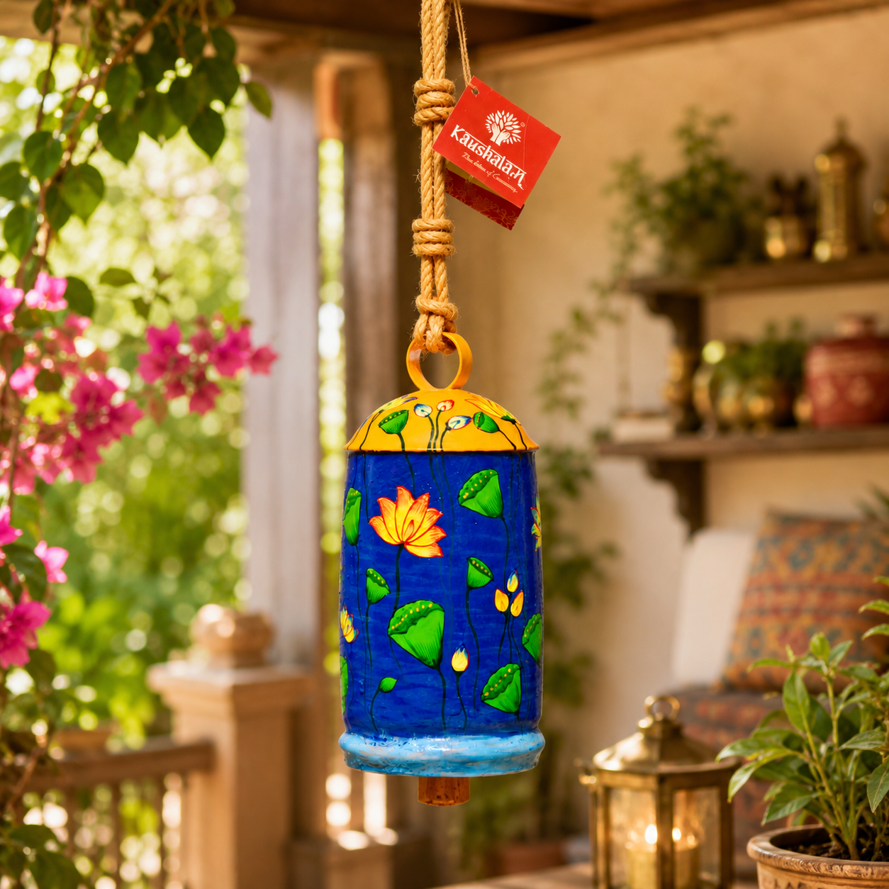 Hand Painted Cow Bell 10 Inches - Kamal Talai