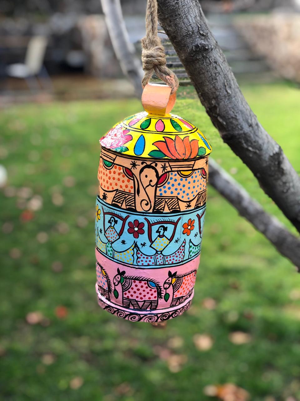 Hand Painted Cow Bell 10 Inches - Celebration