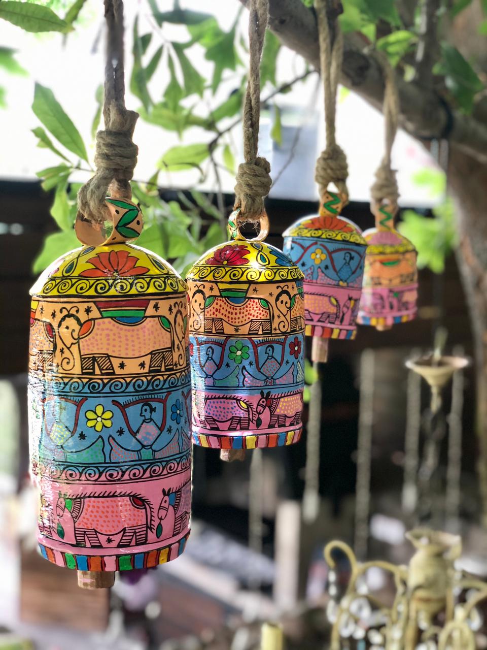 Hand Painted Cow Bell 10 Inches - Celebration
