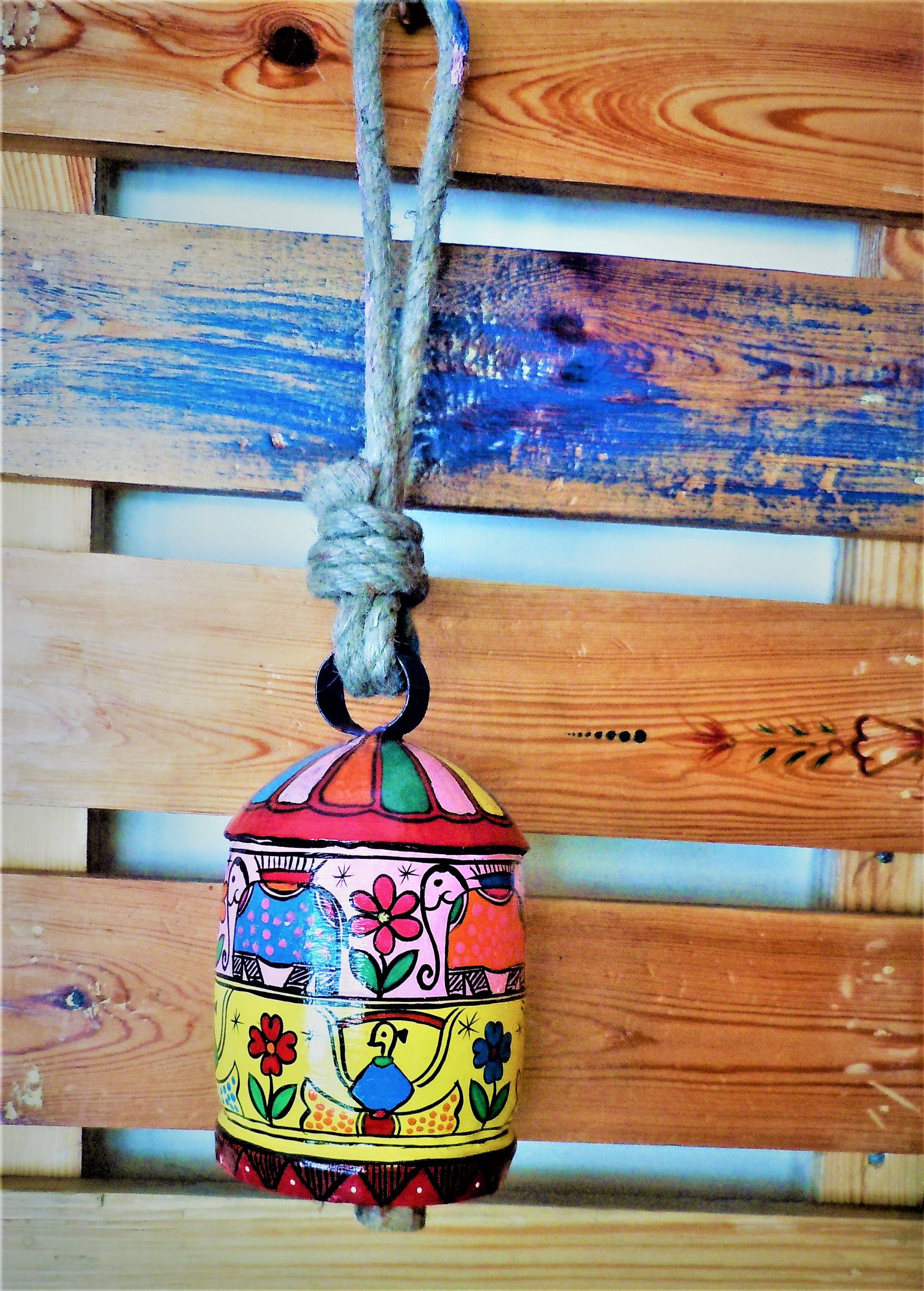 Hand Painted Cow Bell 10 Inches - Celabration