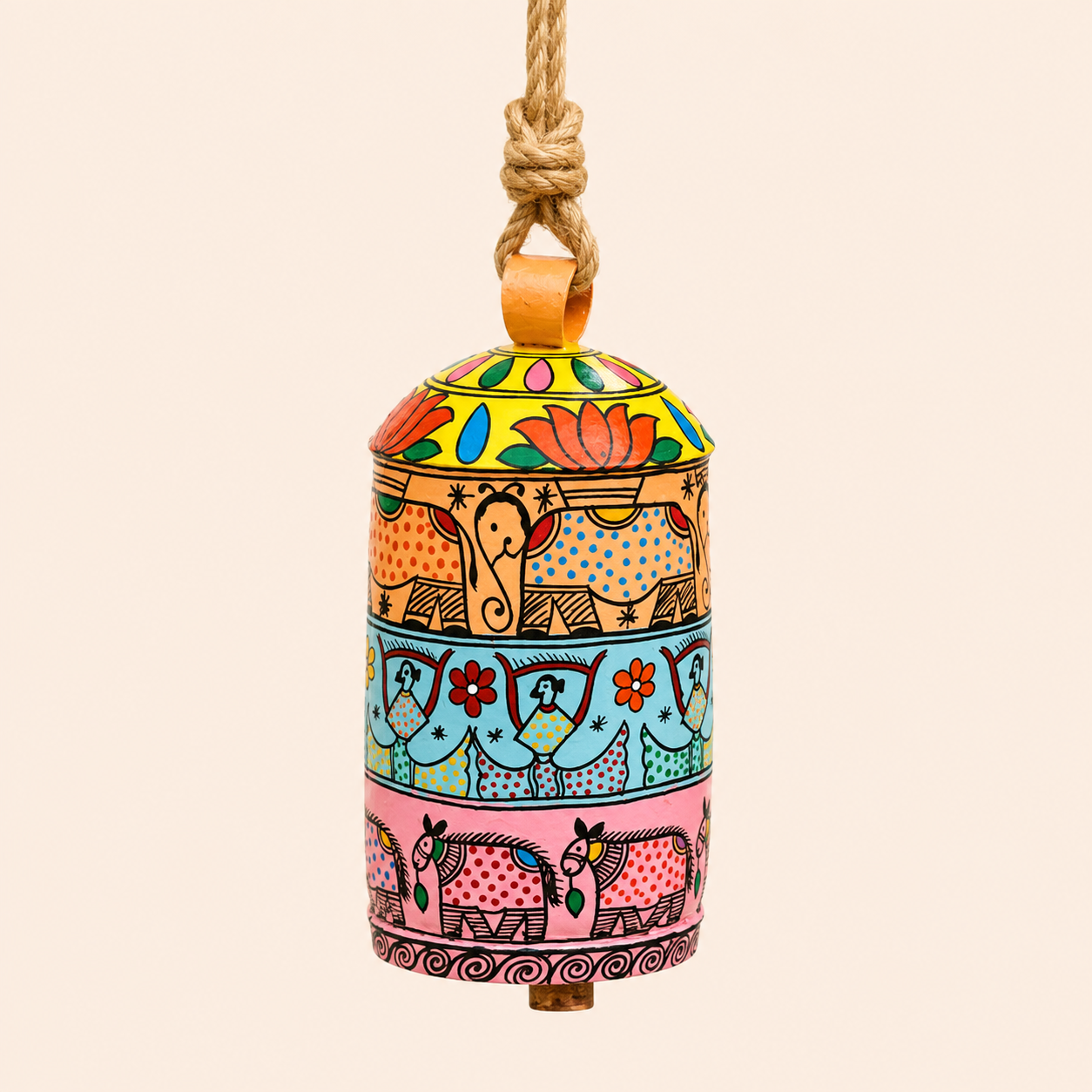 Hand Painted Cow Bell 10 Inches - Celebration