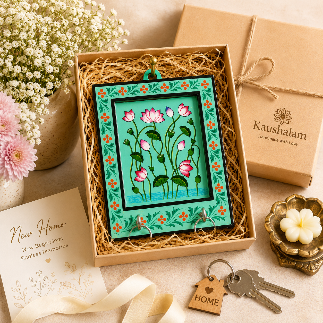 Padma – Hand Painted Lotus Key Holder