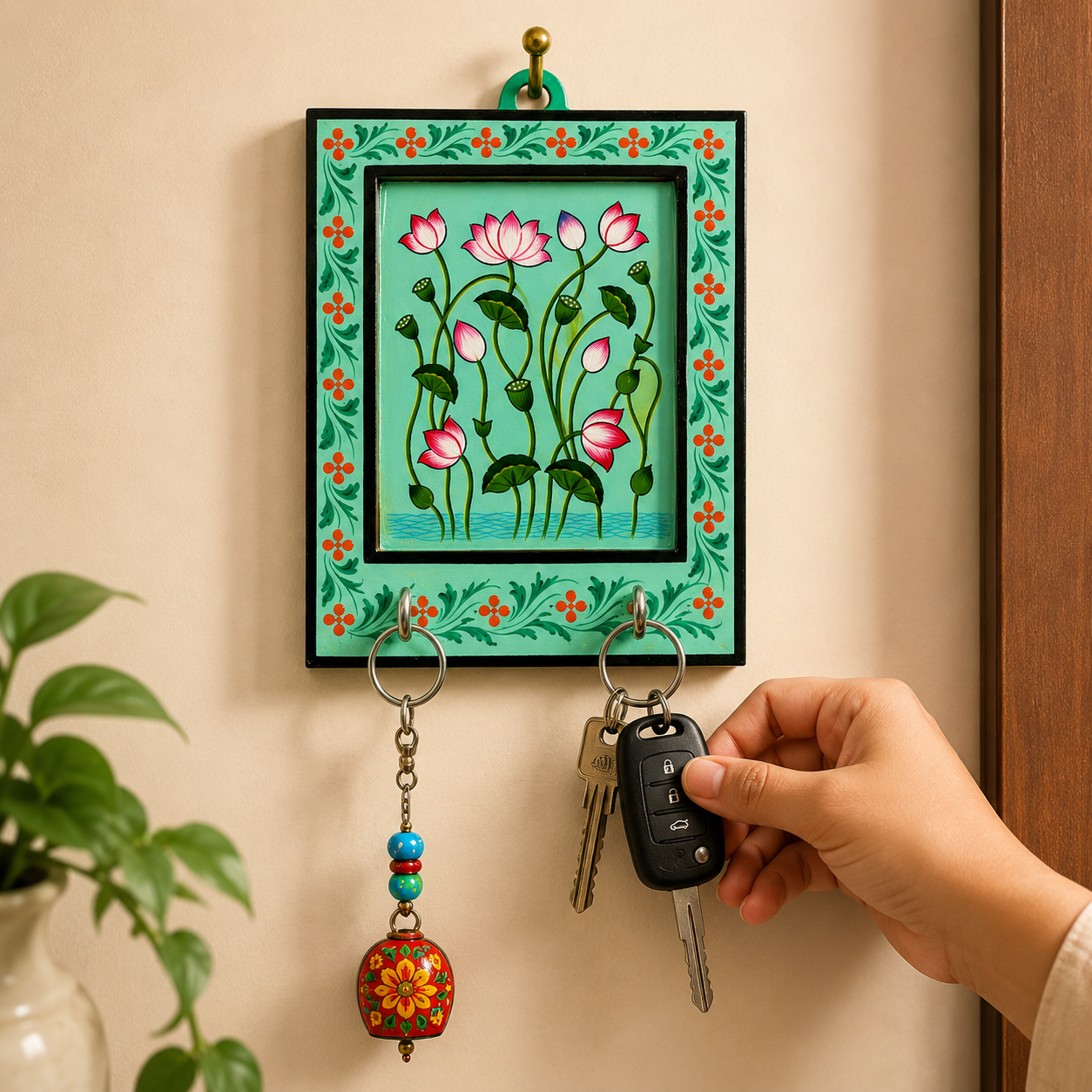 Padma – Hand Painted Lotus Key Holder