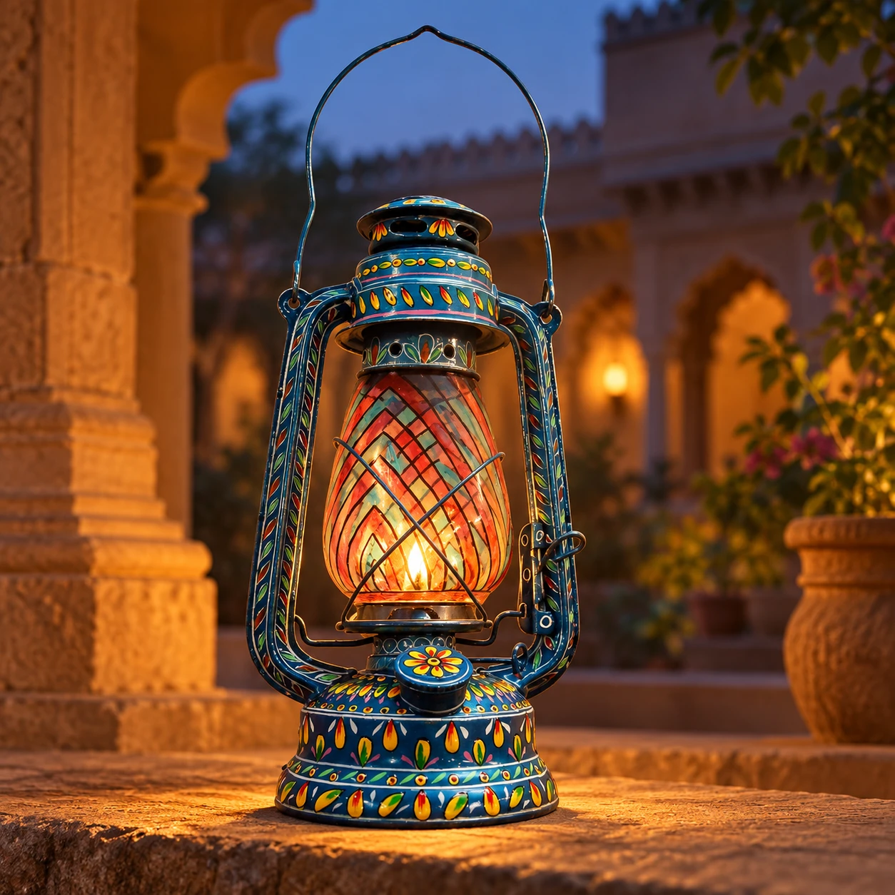 Tradition Oil Lantern -  Blue