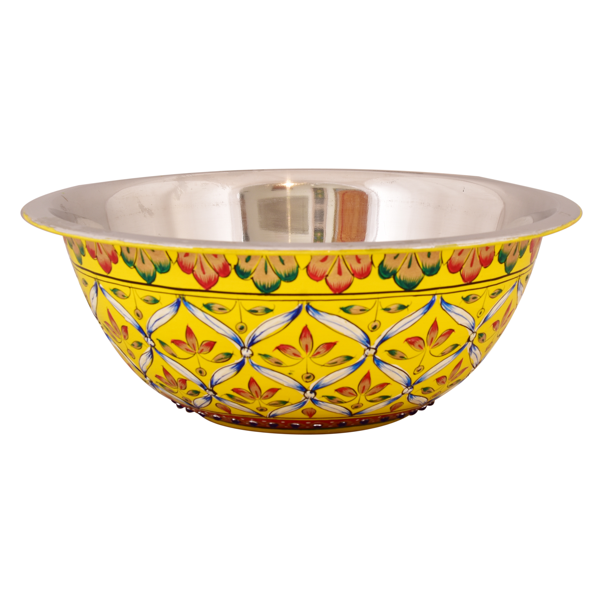 Hand Painted serving bowl: Yellow Salad Bowl
