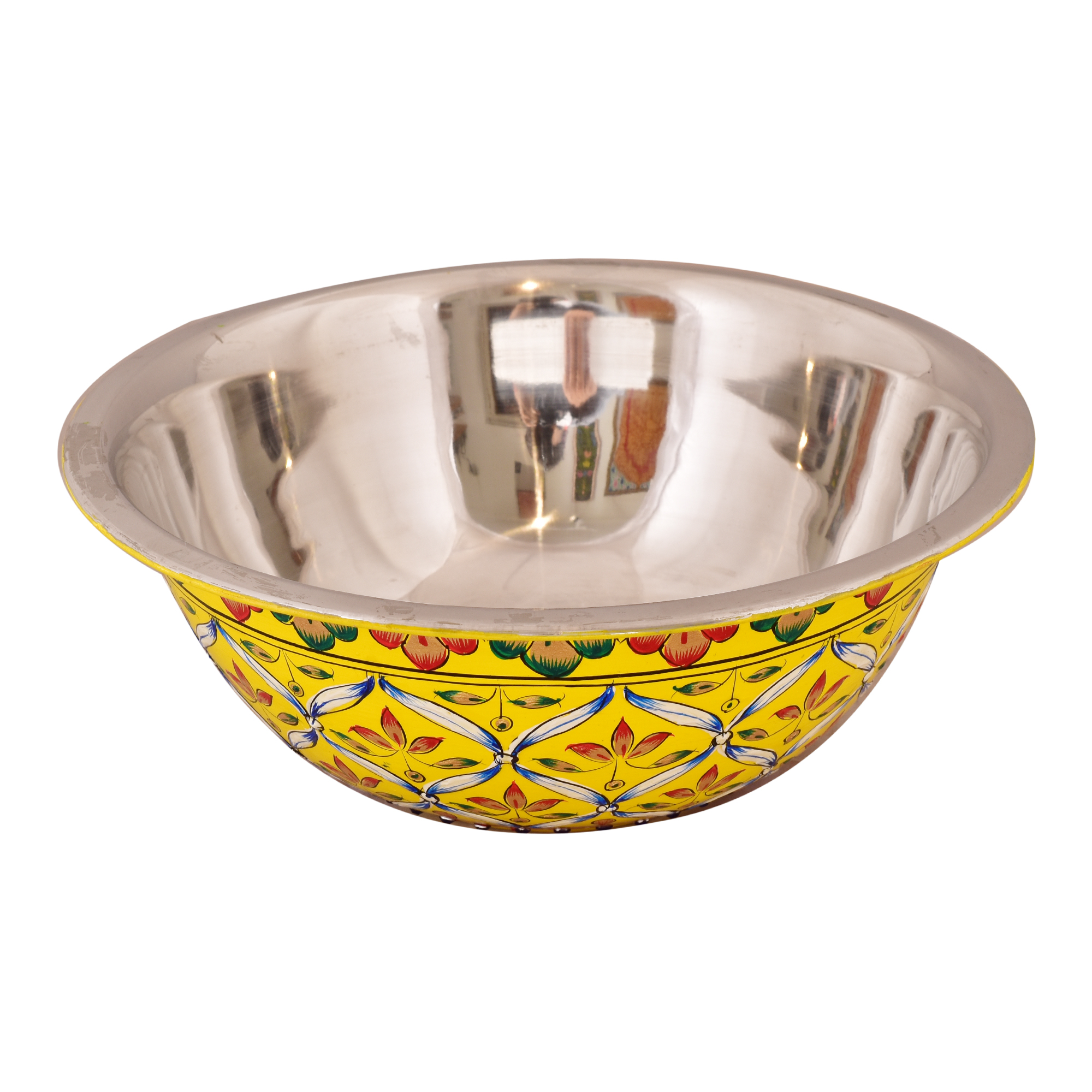 Hand Painted serving bowl: Yellow Salad Bowl